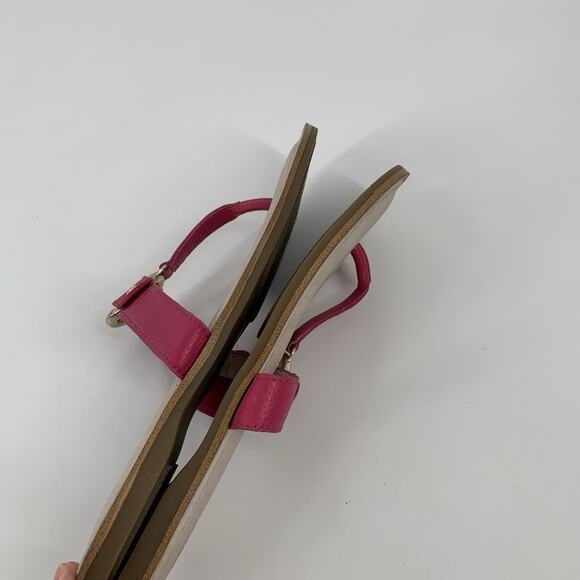 Sperry Top Siders Carolina Leather Slip On Thong Sandals Size 8 Womens Dark Pink - Picture 4 of 8